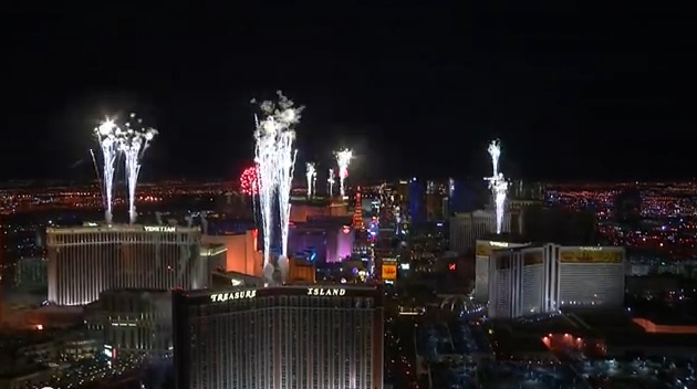 new years eve las vegas fireworks and lots of drunks