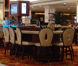 a traditional boring roulette table