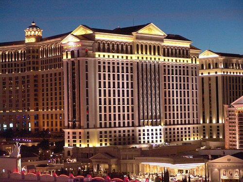 rare dusk picture of caesars north side