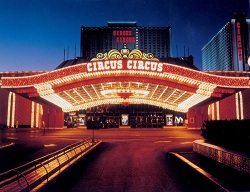 circus circus night front of casin