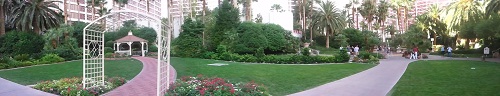 a wide angle of the wedding area