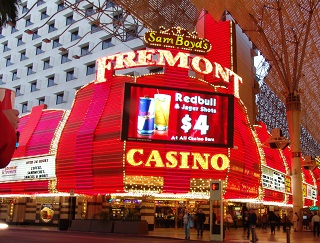 fremont at dusk downtown las vegas