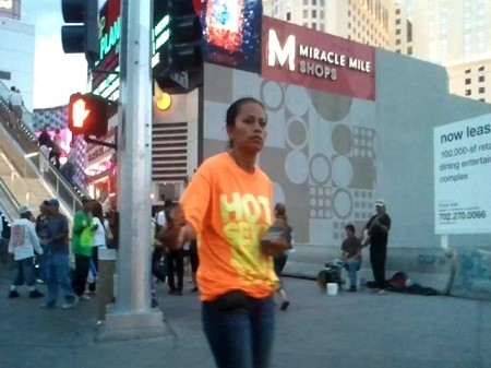 People handing out suggestive Escort Cards 24/7 on the Las Vegas Strip