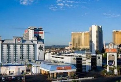 aerial view of hooters from skylofts las vega