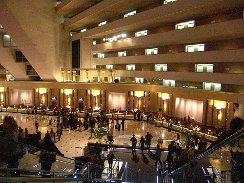 atrium lobby at the luxo