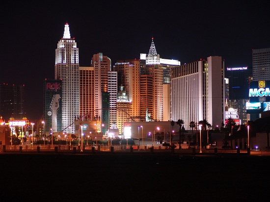 night view of new york new york from tropicana