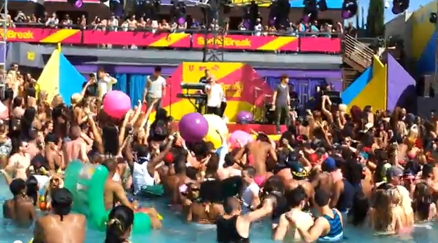 the wanted in crowded palms pool