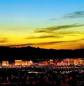 view of the lv strip from red rock