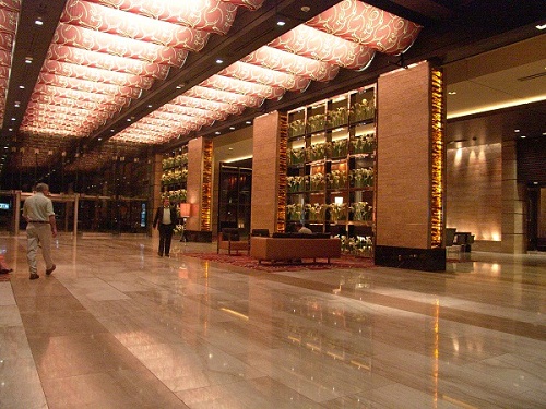 lobby and glass wall