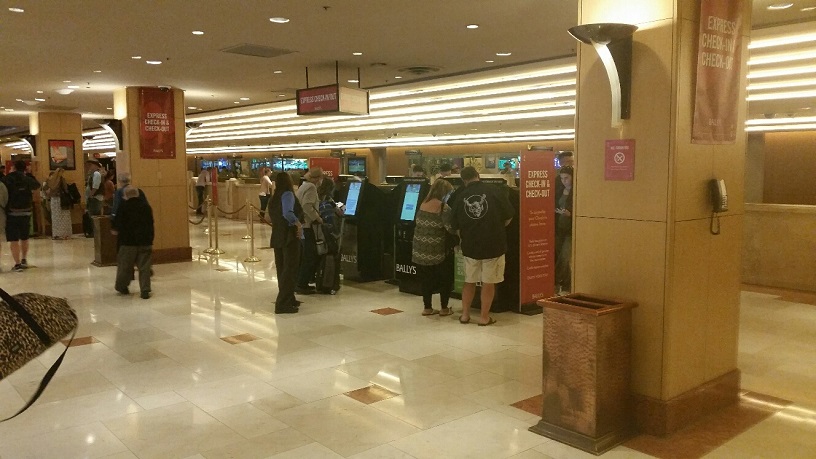 Kiosk are the new way to check in and Ballys has them