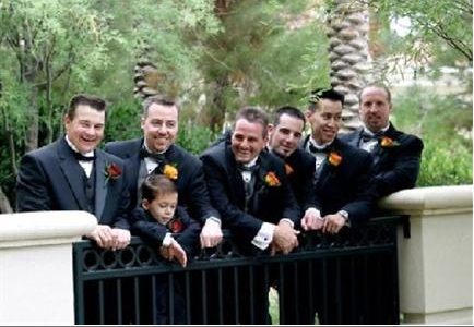 groomsman on bridge