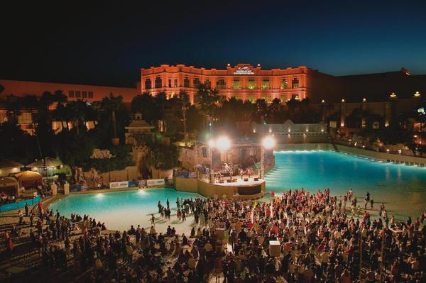 concert set up at Mandalay Bay Beach