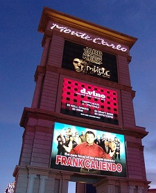 Blue Man Group performing at the Monte Carlo Theatre Las Vegas