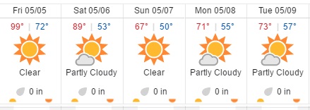 odd weather in Las Vegas