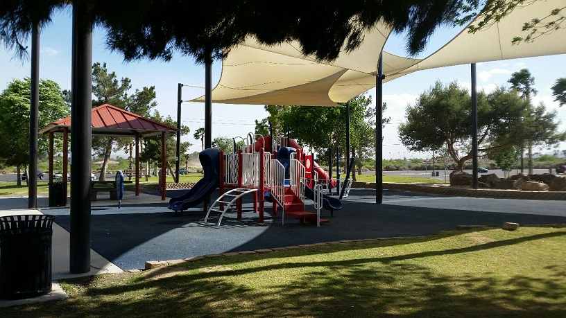 The park has multiple playgrounds