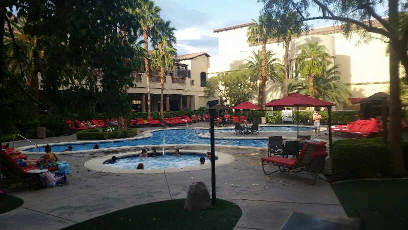 Even during the day there is plenty of shade at the main pool